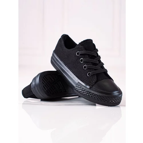 VICO Black children's sneakers with elastic bands
