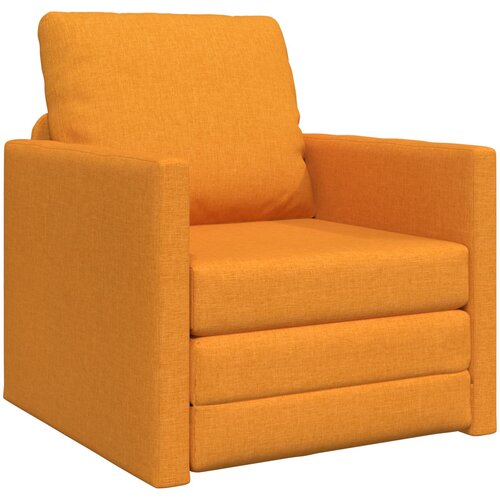 VidaXL Floor Sofa Bed 2-v-1 Temno Rumena 74x77x81 cm Tkanina Slike