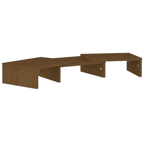 vidaXL Stojalo za zaslon medeno rjavo 60x24x10,5 cm trdna borovina, (20767133) Cene