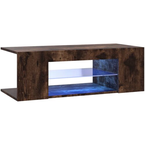 Maison Chic TV omarica - TV stojalo - Televizijska omarica z LED lučkami dimljeni hrast 90x39x30 cm, (21701562) Slike