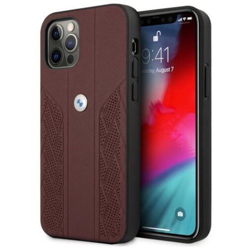 BMW USNJENI OVITEK CURVE ZA IPHONE 12 PRO MAX RDEČ, (21970579) Cene