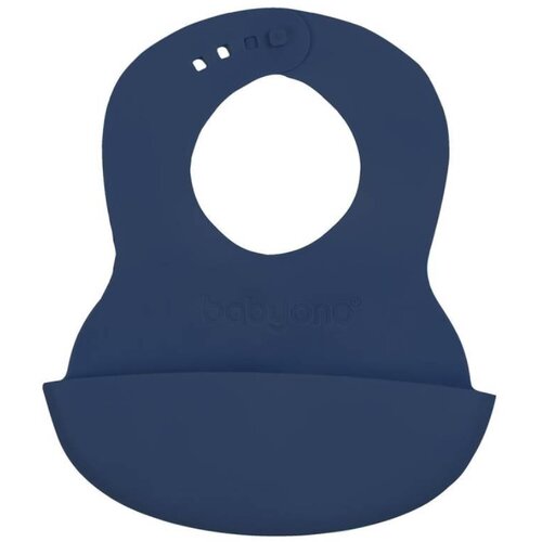 BabyOno Be Active Soft Bib with Adjustable Lock podbradnik Grey 6 m+ 1 kom Cene