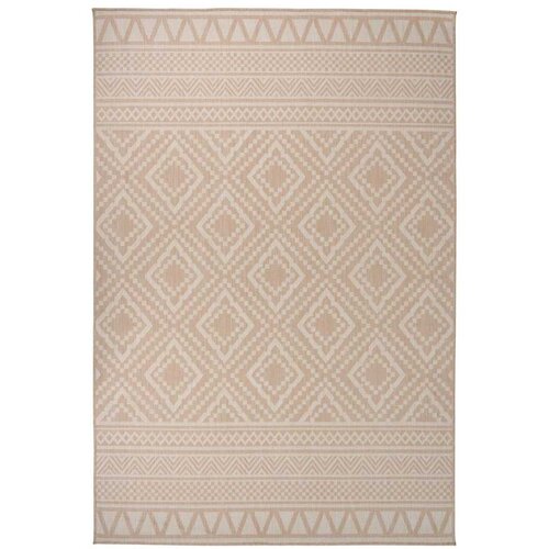Furnova Zunanja preproga plo&amp;scaron;čato tkanje 160x230 cm rjave črte, (21930626) Slike