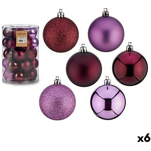  Set božićnih kuglica Vijoličasta Plastika 6 x 7 x 6 cm (6 kom.) Cijene