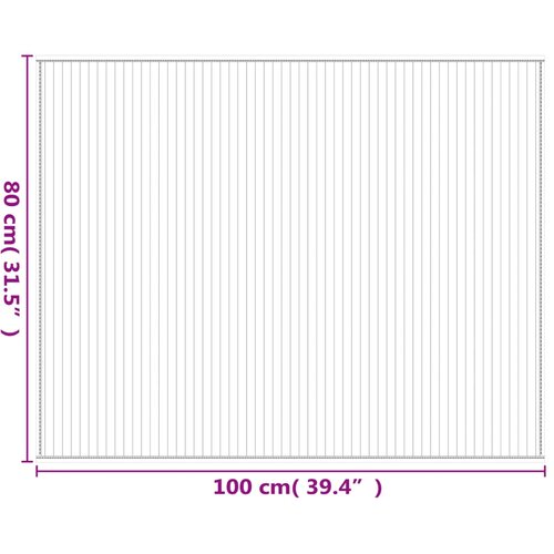  Pravokutni tepih crni 80x100 cm bambus Slike