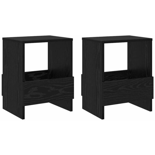 vidaXL Regal za revije 2 pcs Črna Orehovina 35 x 30 x 45 cm, (5000152614) Cene