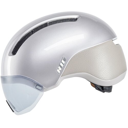 Hjc CALIDO PLUS Silver Cycling Helmet, PEARL GREYISH SILVER, Size M Cene