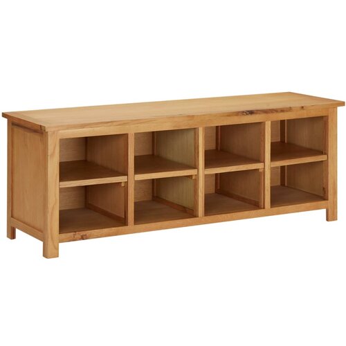 VidaXL Stojalo za čevlje 114x37x45 cm trdna hrastovina Slike