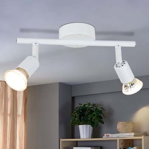 Nettlife Nastavljiva LED stropna svetilka GU10 2 plamena stropna svetilka Nastavljiva industrijska dnevna soba, (22116642) Cene