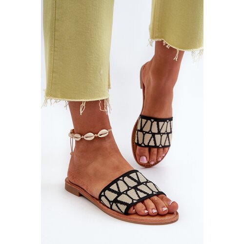 Boto Women's Black Flat Sandals Traivea Cene