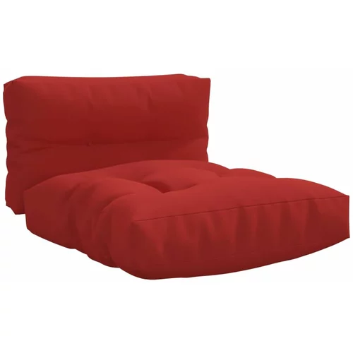  Blazine za kavč iz palet 2 kosa rdeče blago
