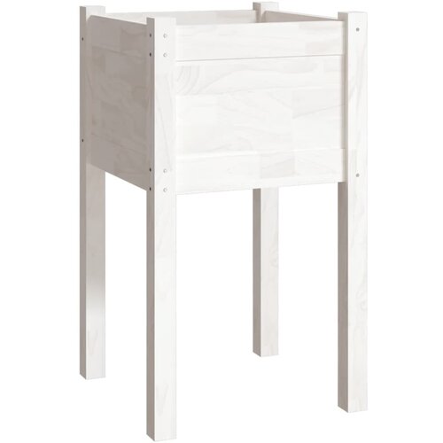  Vrtna sadilica bijela 40 x 40 x 70 cm od masivne borovine Slike