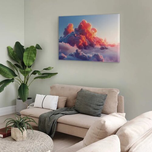 Slika - Twilight Spectacle: Clouds in Shades of Pink and Violet 30x20 Cene