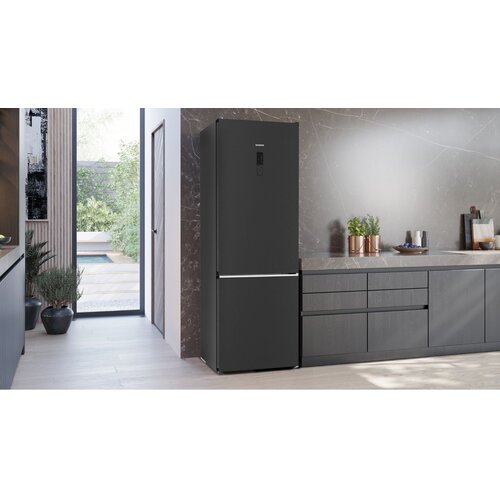 Siemens KG49NAXCF iQ500 Stojalo za 203 x hladilnik-zamrzovalnik 70 cm Crna Home prekrita jeklo, Connect Slike