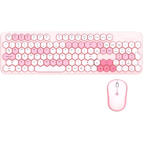 Geezer WL HONEY COMB set tastatura i miš u PINK boji Slike