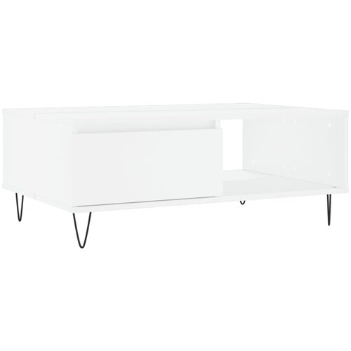 Maison Chic Klubska mizica - kavna mizica - Nizka mizica bela 90x60x35 cm inženirski les, (21753925) Slike