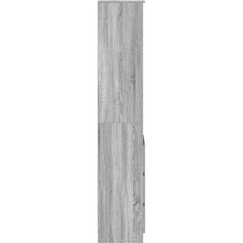  Visoka ploča siva Sonoma 37,5x35x180 cm izrađeno drvo Slike