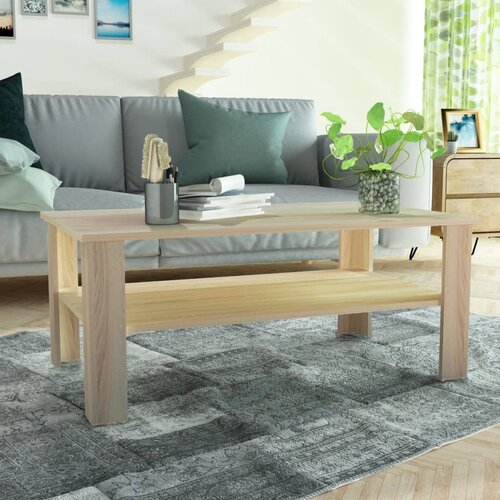 VidaXL Stolić za kavu od iverice 100x59x42 cm boja hrasta Slike