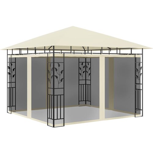 vidaXL paviljon z mrežo proti komarjem 3x3x2,73 m krem 180 g/m² Cene
