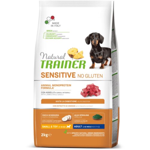 Natural trainer small & toy adult sensitive no gluten jagnjetina - 2 kg Cene
