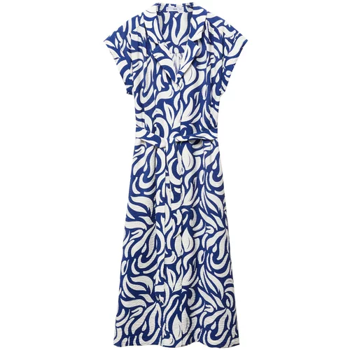 Mango Košulja haljina 'Travel' kraljevsko plava / bijela