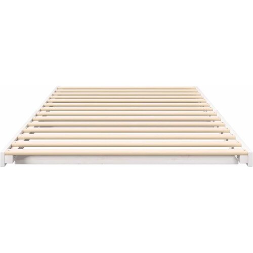  Krevetna konstrukcija Bijelo 80 x 210 cm Čvrsto borovo drvo Slike