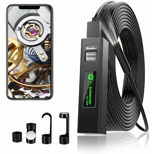 Venisymlis WiFi endoskopska kamera Endoskopska kamera 1200P HD kamera za pregled cevi z LED, (22059791) Slike