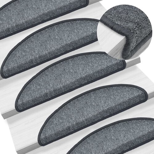 vidaXL Preproge za stopnice 10 kosov 56x20 cm temno sive Cene
