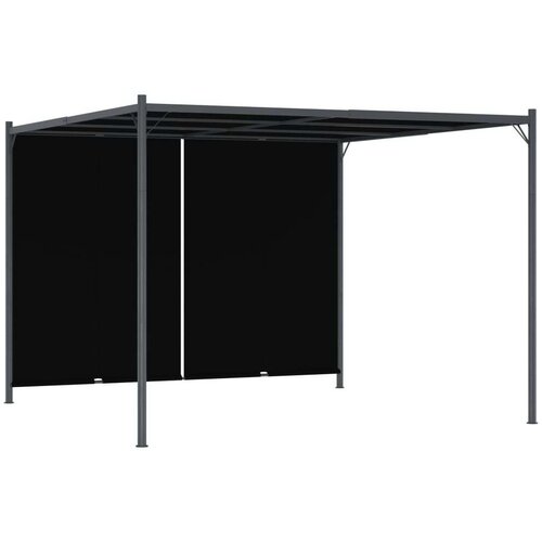 vidaXL Vrtna pergola s pomičnim krovom 3 x 3 m antracit Cene