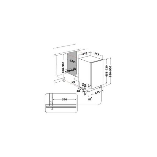 Indesit DSIO3M24CS ugradna mašina za pranje sudova Cene