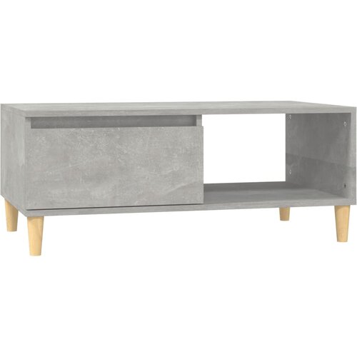 Maison Chic Klubska mizica - kavna mizica - Nizka mizica betonsko siva 90x50x36,5 cm inženirski les, (21753573) Slike