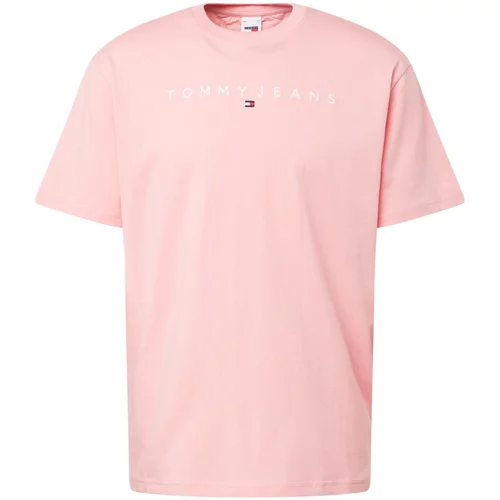 Tommy Jeans Majica mornarsko plava / roza / bijela