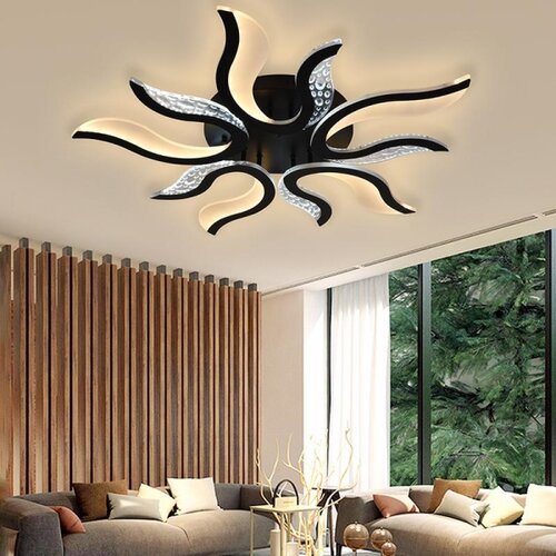  led prigu&amp;scaron;iva plafonska svetiljka LED/65W/230V 3000-6500K crna + daljinski upravljač Slike