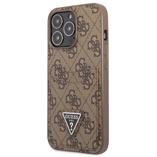Guess Apple iPhone 14 Pro Max PU 4G Ohi&amp;scaron;je za kartico, Rjava, (21244235) Slike