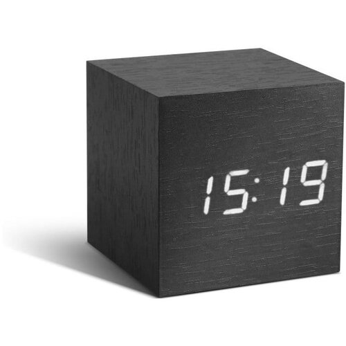 Gingko tamnosiva budilica s bijelim led zaslonom cube click clock Slike