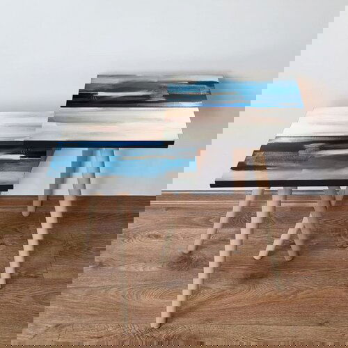 Hanah home 2Shp94 - navy blue navy bluebeigewhite nesting table (2 pieces) Cene