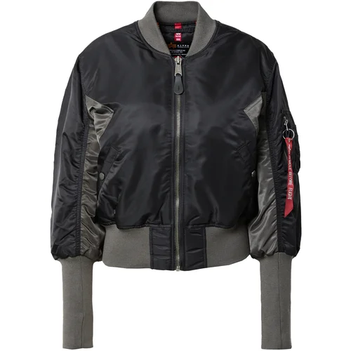 Alpha Industries Prehodna jakna antracit / rdeča / črna / bela