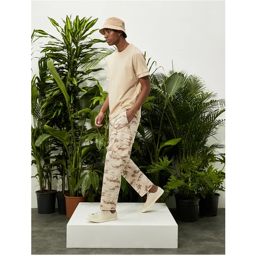 Koton Cargo Pants with Camouflage Print, Pocket Detail, Lace-Up Waist.