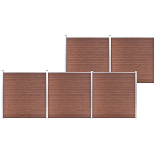 vidaXL Vrtna ograja WPC 872x186 cm rjava Cene