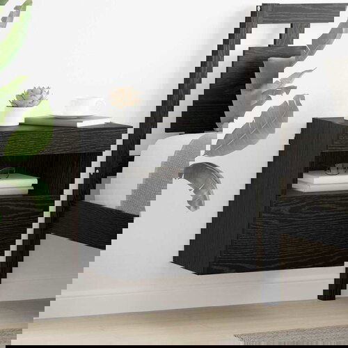 VidaXL TV stenska omara Črna Orehovina 40 x 30 x 40 cm Konstruiran les Slike