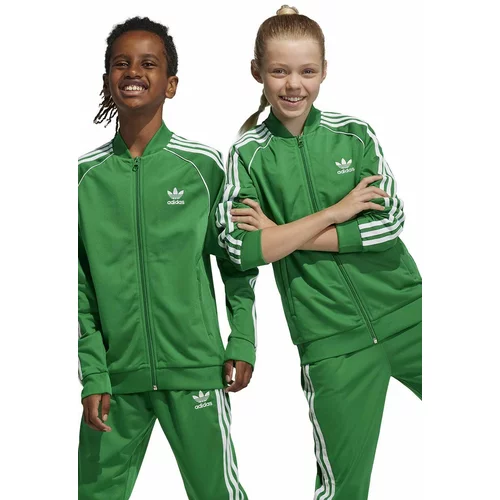 Adidas Otroški pulover zelena barva