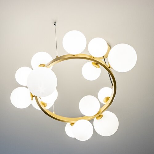  Brilagi - LED luster na sajli MILLA 15xG9/3W/230V zlatna/bela Slike