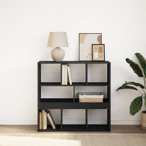VidaXL Ormarić za knjige / sobna pregrada crni 100 x 33 x 94,5 cm Slike