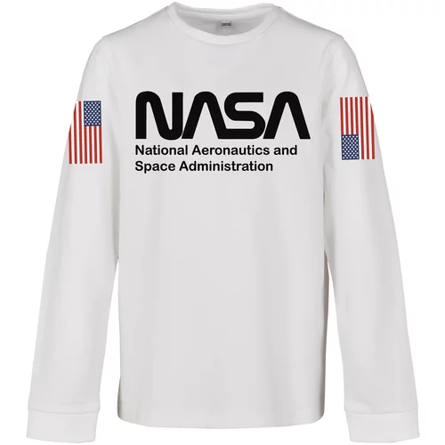 MT Kids Children's Long Sleeve NASA Worm White