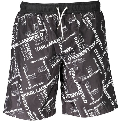 KARL LAGERFELD BEACHWEAR SWIMSUIT PARTS UNDER MAN BLACK Slike