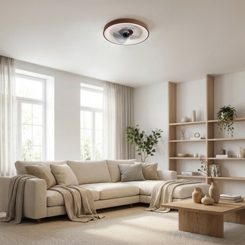 Brilagi LED prigu&amp;scaron;iva stropni ventilator LED/34W/230V prečnik 46 cm braon + daljinski upravljač Slike