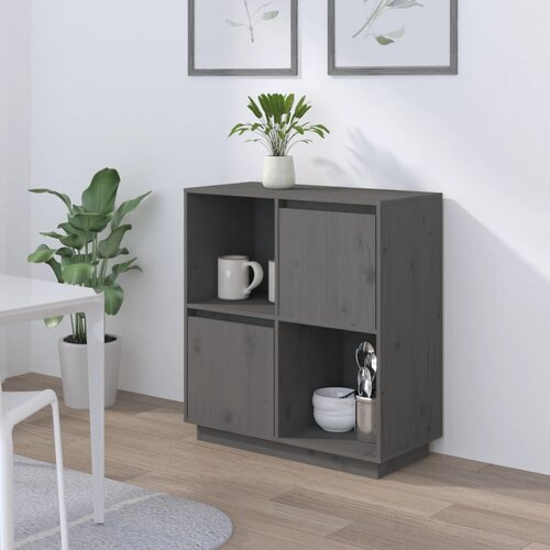 Komoda sivi 74x35x80 cm od masivne borovine Cijene