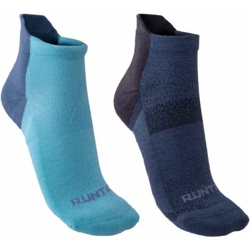 Runto RUN SOCKS 2P 2 para sportskih čarapa s antibakterijskim tretmanom, plava, veličina