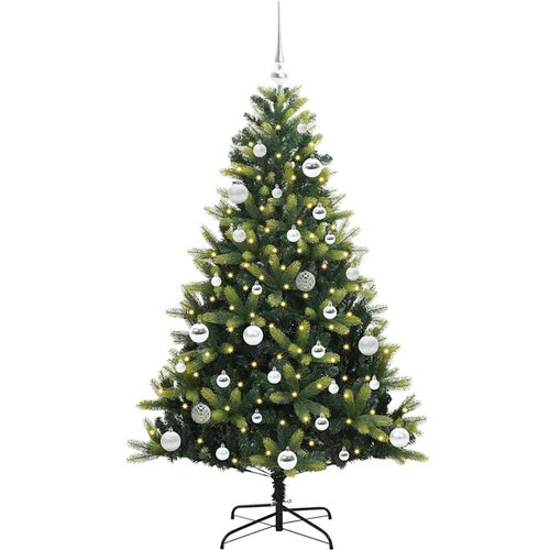 VidaXL Umjetno rasklopivo božićno drvce 150 LED-a Zelena 150 cm Slike