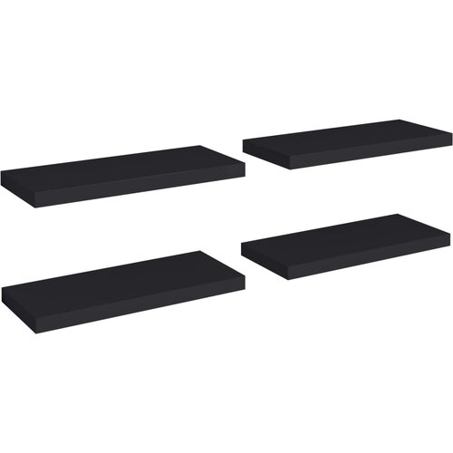 Maison Chic 4 kosi Stenske Police - Viseče police črne 60x23,5x3,8 cm MDF, (21793677) Slike